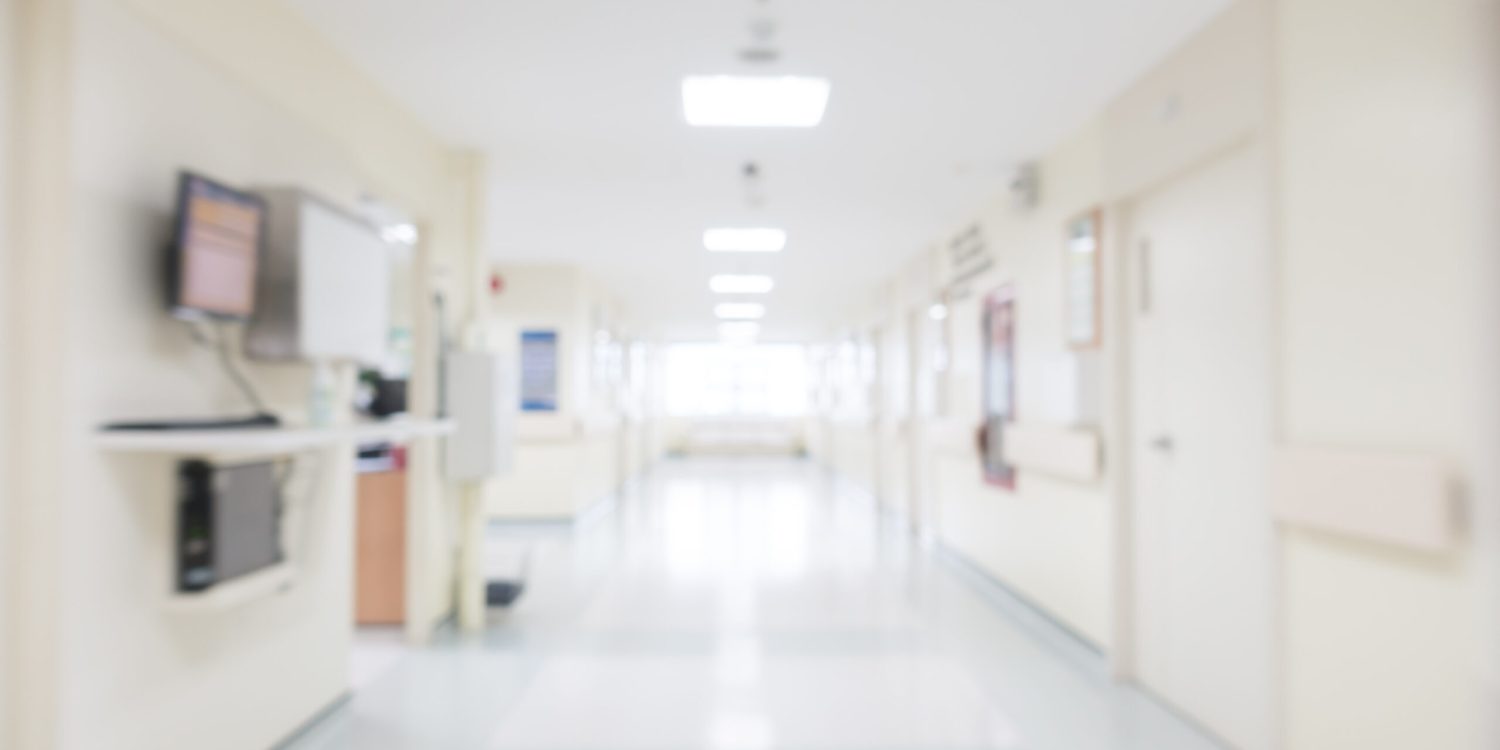 Abstract blur hospital and clinic interior for background